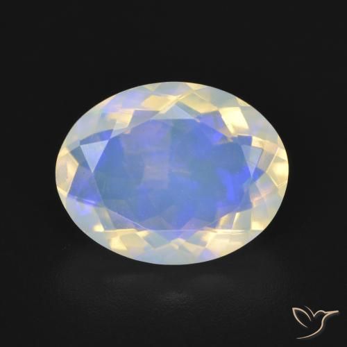 3.07ct Naturel Multicolore Opale, ovale, Transparent, Photo A