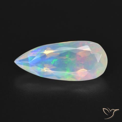 2.64ct Naturel Multicolore Opale, En forme de poire, Transparent