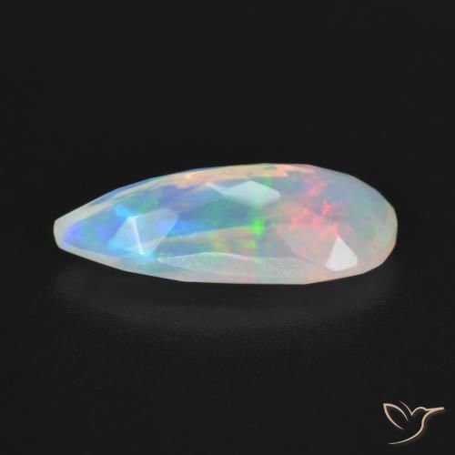 Opale Multicolore naturelle En forme de poire, 2.64 ct, Transparent