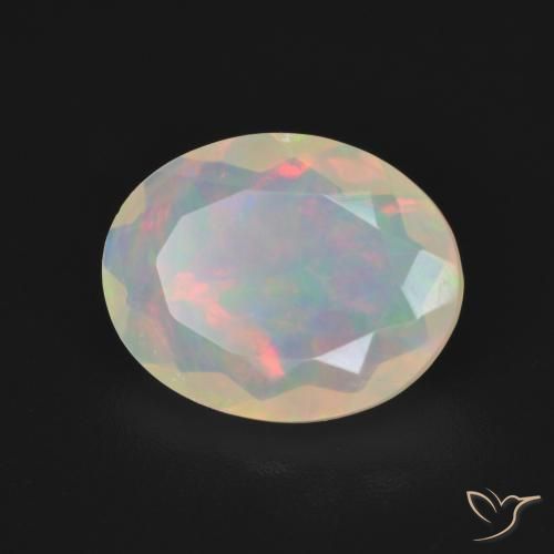 Opale Multicolore naturelle ovale, 2.16 ct, Transparent