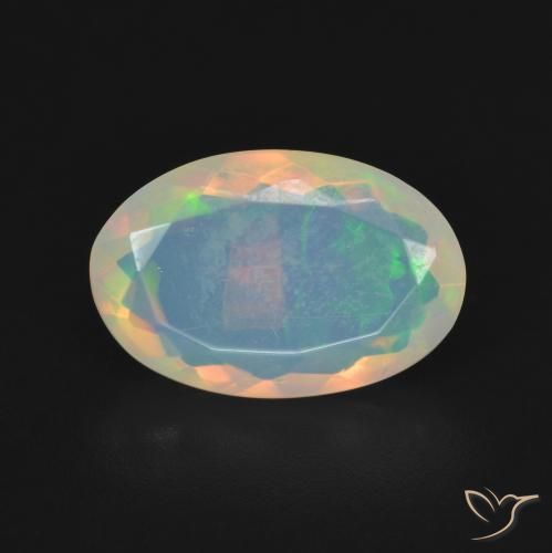2.34ct Naturel Multicolore Opale, ovale, Transparent