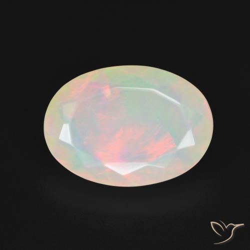 2.71ct Naturel Blanc multicolore Opale, ovale, Translucide