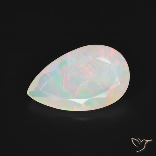 2.63ct Naturel Blanc multicolore Opale, En forme de poire, Translucide