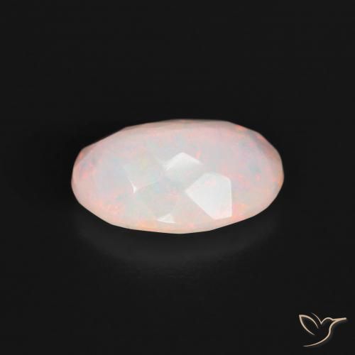 Opale Blanc multicolore naturelle ovale, 1.87 ct, Translucide