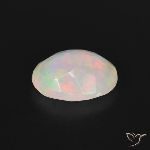 Opale Blanc multicolore naturelle ovale, 1.62 ct, Transparent