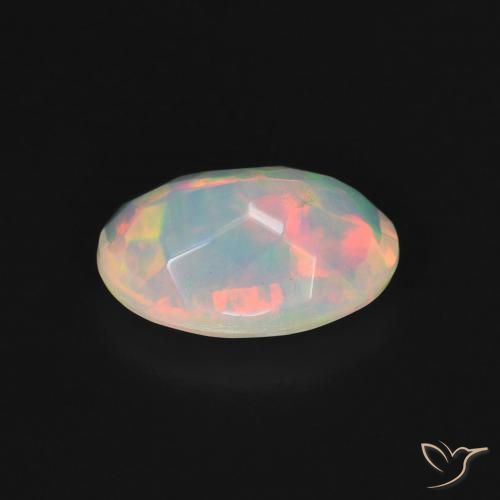 Opale Blanc multicolore naturelle ovale, 2.10 ct, Transparent