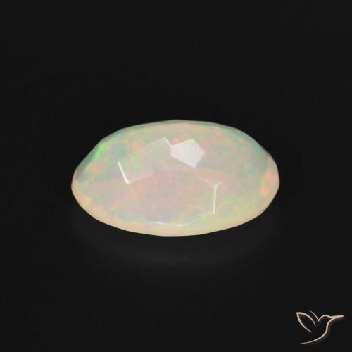 Opale Blanc multicolore naturelle ovale, 1.90 ct, Transparent