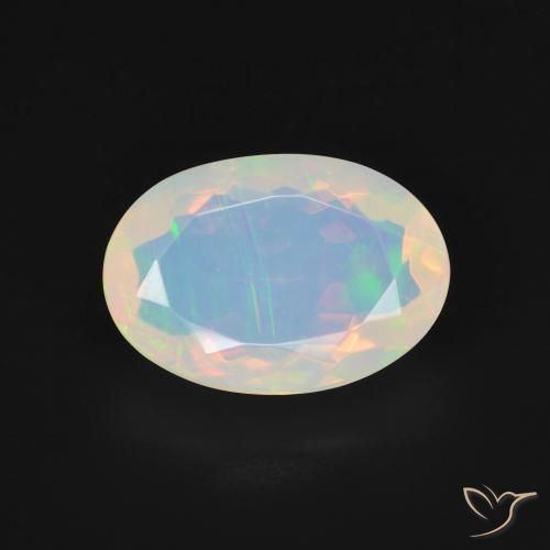 2.81ct Naturel Blanc multicolore Opale, ovale, Transparent, Photo A