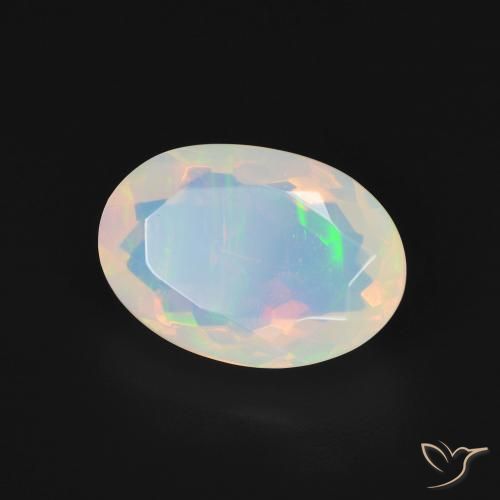 Opale Blanc multicolore naturelle ovale, 2.81 ct, Transparent