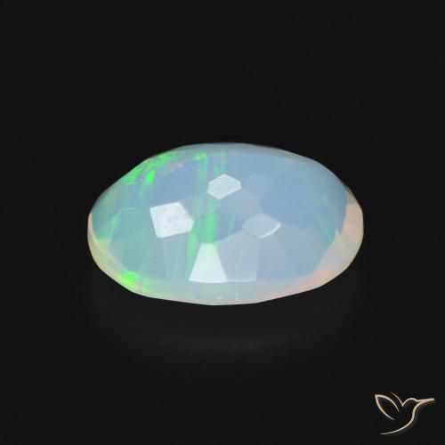 Opale Blanc multicolore naturelle ovale, 2.81 ct, Transparent