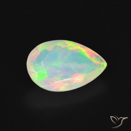 Opale Multicolore naturelle En forme de poire, 1.79 ct, Translucide
