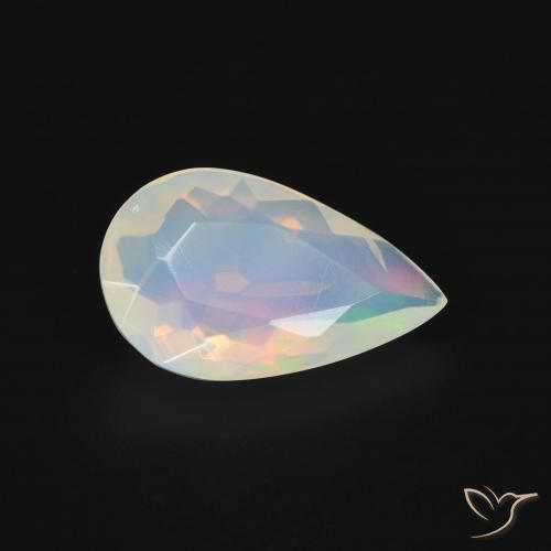 Opale Multicolore naturelle En forme de poire, 1.37 ct, Transparent