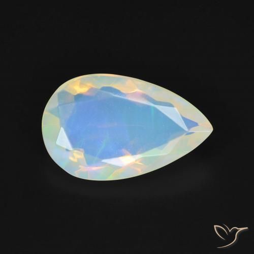 Opale Multicolore naturelle En forme de poire, 2.40 ct, Transparent