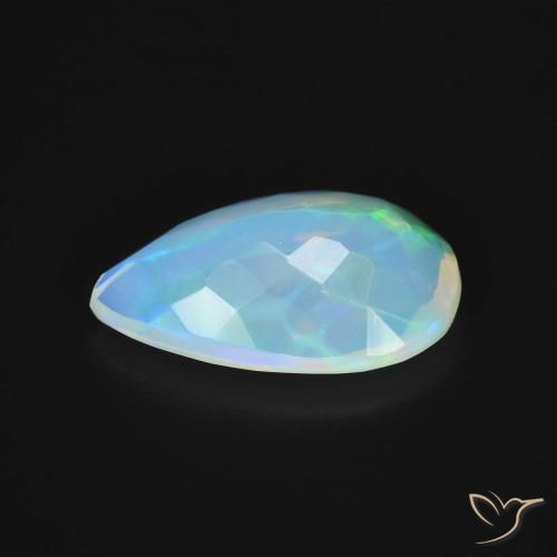 Opale Multicolore naturelle En forme de poire, 2.40 ct, Transparent