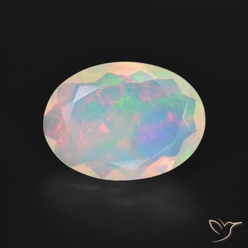 2.94ct Naturel Multicolore Opale, ovale, Transparent