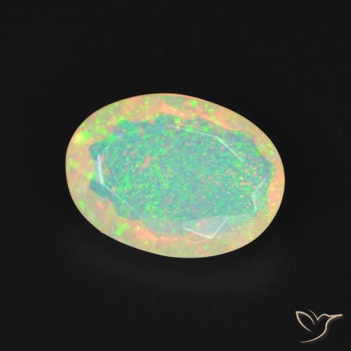 Opale Multicolore naturelle ovale, 1.93 ct, Transparent