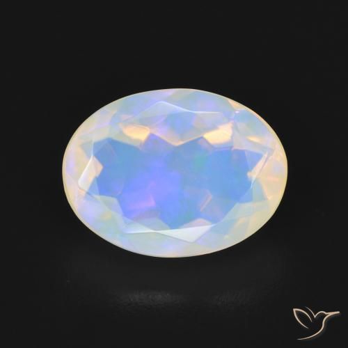 2.24ct Naturel Blanc bleuâtre Opale, ovale, Transparent