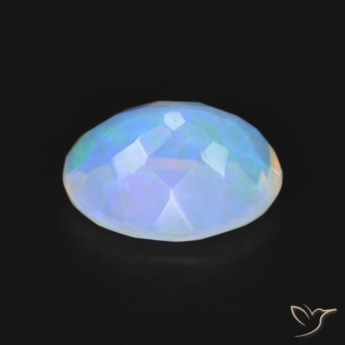 Opale Blanc bleuâtre naturelle ovale, 2.24 ct, Transparent