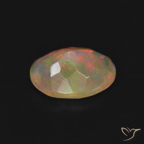 Opale Multicolore naturelle ovale, 1.27 ct, Transparent