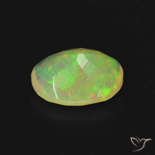 Opale Multicolore naturelle ovale, 1.18 ct, Transparent
