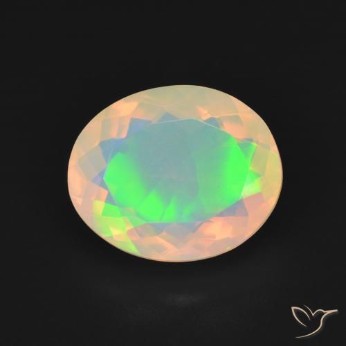 2.96ct Naturel Multicolore Opale, ovale, Transparent