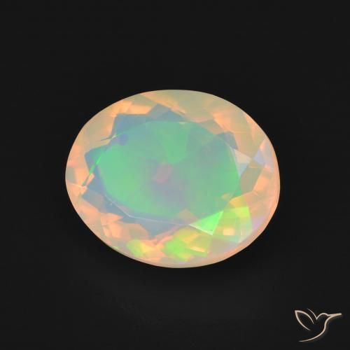 Opale Multicolore naturelle ovale, 2.96 ct, Transparent