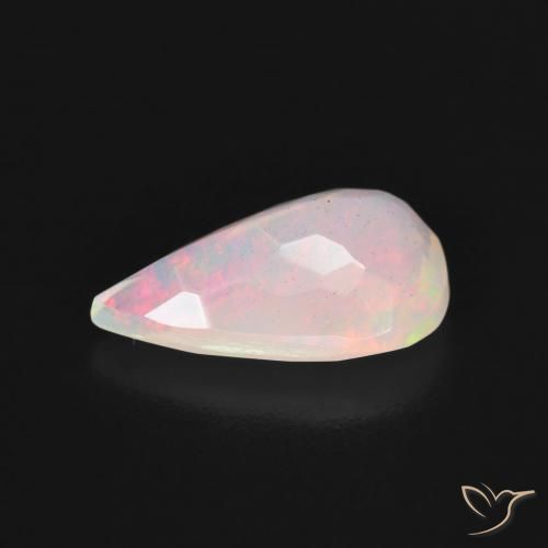 Opale Blanc multicolore naturelle En forme de poire, 1.64 ct, Transparent