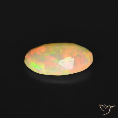 Opale Multicolore naturelle ovale, 1.27 ct, Transparent