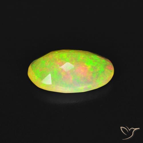 Opale Multicolore naturelle ovale, 1.26 ct, Transparent