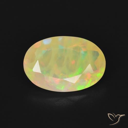 1.89ct Naturel Multicolore Opale, ovale, Translucide