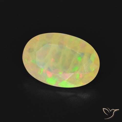 Opale Multicolore naturelle ovale, 1.89 ct, Translucide