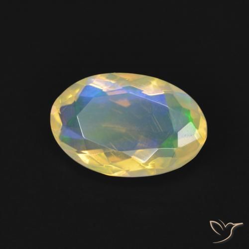 Opale Multicolore naturelle ovale, 1.00 ct, Transparent