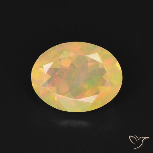 1.05ct Naturel Multicolore Opale, ovale, Transparent