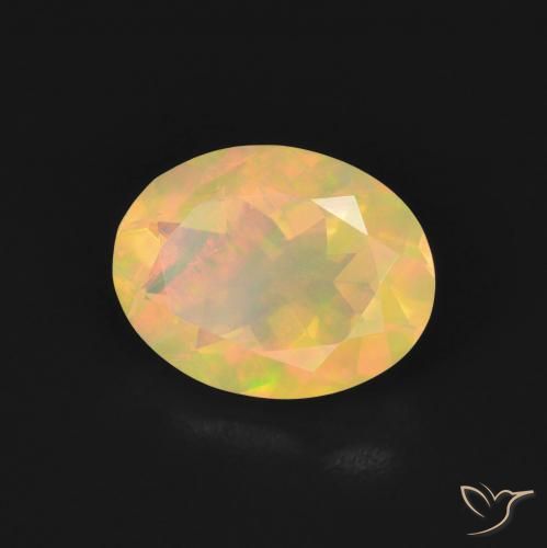 Opale Multicolore naturelle ovale, 1.05 ct, Transparent