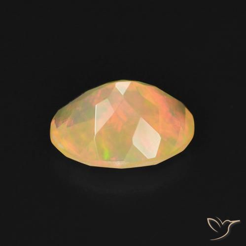 Opale Multicolore naturelle ovale, 1.05 ct, Transparent