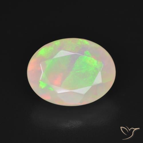 2.42ct Naturel Blanc multicolore Opale, ovale, Translucide