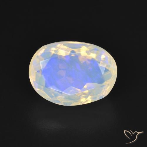 2.35ct Naturel Blanc bleuâtre Opale, ovale, Transparent