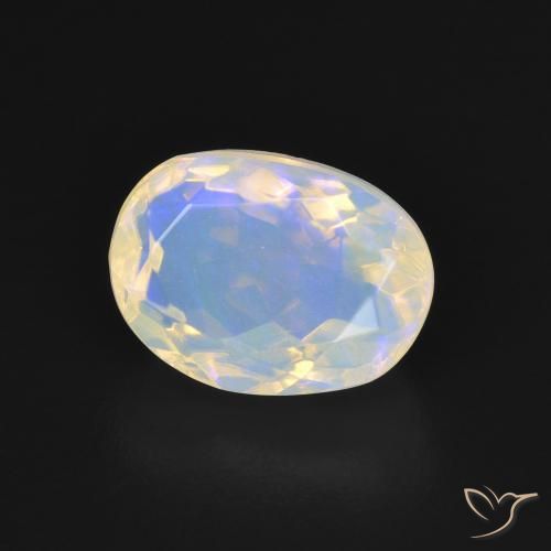 Opale Blanc bleuâtre naturelle ovale, 2.35 ct, Transparent