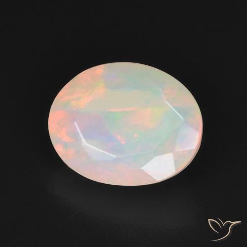 Opale Multicolore naturelle ovale, 1.48 ct, Translucide