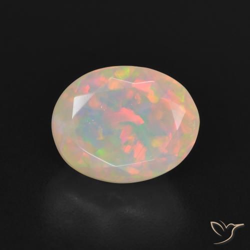 1.59ct Naturel Multicolore Opale, ovale, Translucide, Photo A