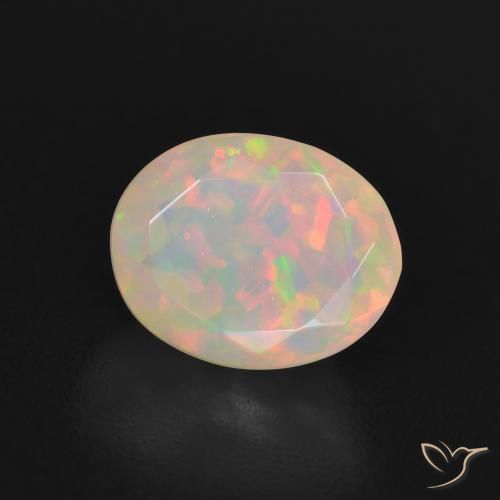 Opale Multicolore naturelle ovale, 1.59 ct, Translucide