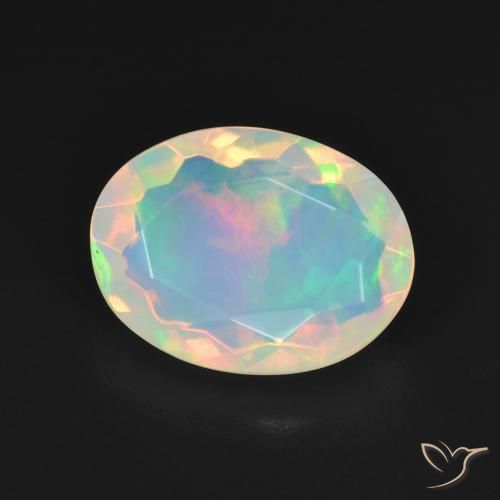 Opale Multicolore naturelle ovale, 2.82 ct, Transparent