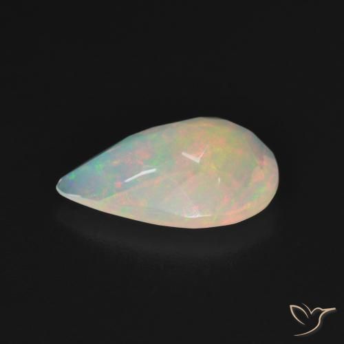 Opale Multicolore naturelle En forme de poire, 1.50 ct, Transparent