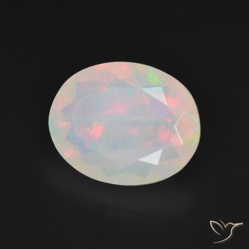 Opale Multicolore naturelle ovale, 2.64 ct, Transparent