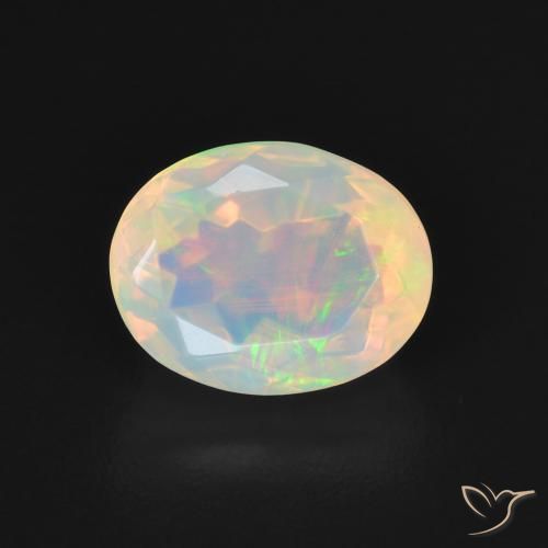 1.29ct Naturel Multicolore Opale, ovale, Transparent