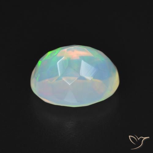 Opale Multicolore naturelle ovale, 1.29 ct, Transparent