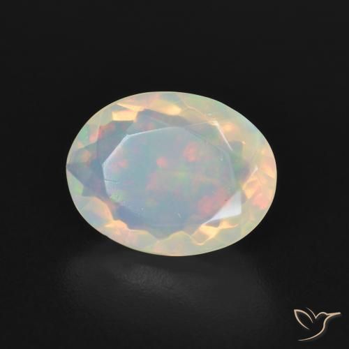 Opale Multicolore naturelle ovale, 1.67 ct, Transparent