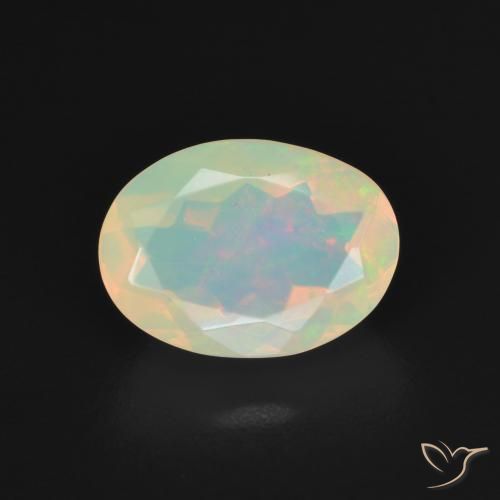 1.53ct Naturel Multicolore Opale, ovale, Transparent