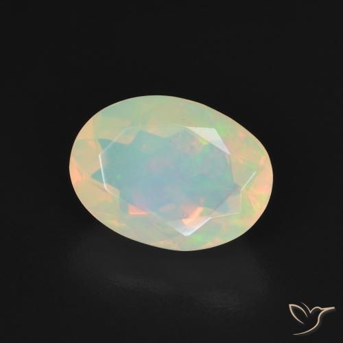 Opale Multicolore naturelle ovale, 1.53 ct, Transparent