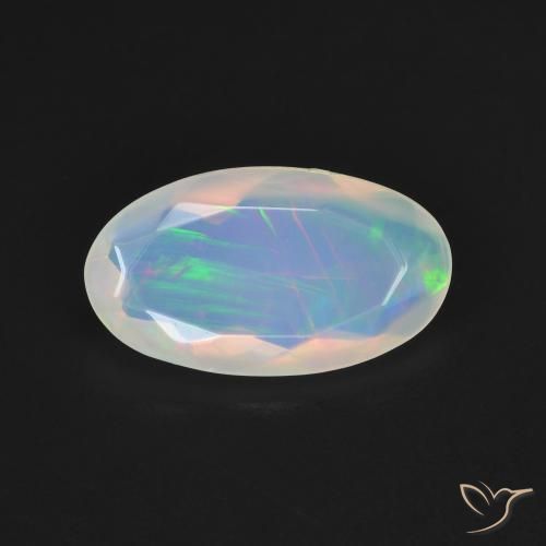 1.33ct Naturel Multicolore Opale, ovale, Transparent